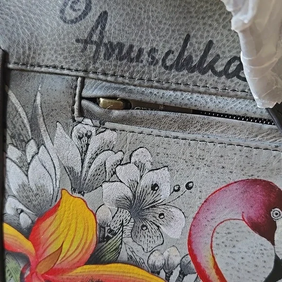 Floral Flamingo Print Women's Bag..ANUSHKA AWESOME NWT AND STUFFNG - Picture 11 of 12